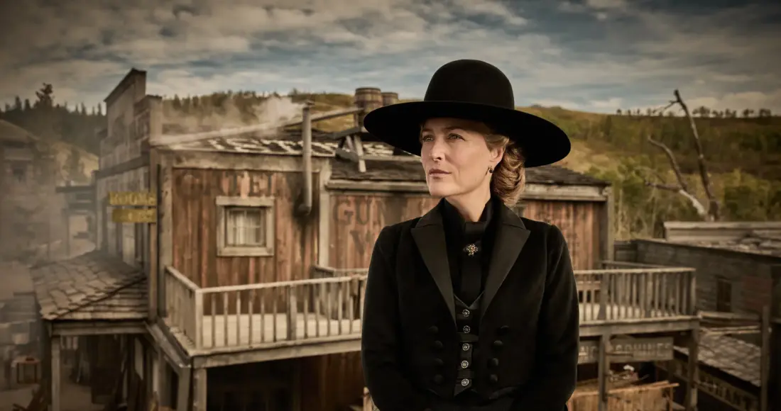 Gillian Anderson in The Abandons. Foto: Michelle Faye/Netflix © 2024